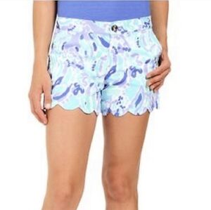 Lilly Pulitzer Buttercup Short Purple‎ Blue Pattern Women's Size 0 Resortwear
